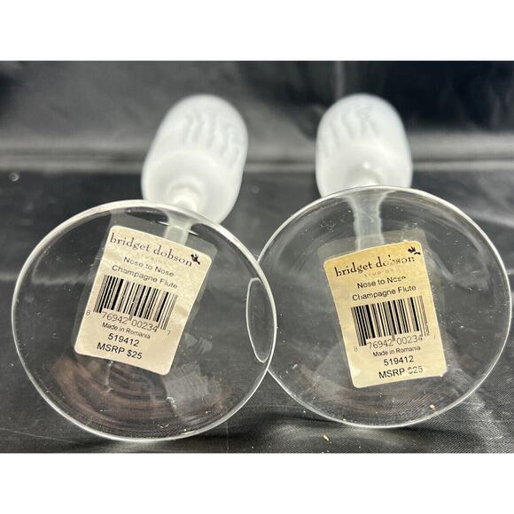 Bridget Dobson Nose to Nose Champagne Glasses. Lot of 2. - Picture 6 of 10